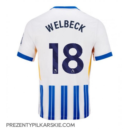 Stroje piłkarskie Brighton Danny Welbeck #18 Koszulka Podstawowej 2024-25 Krótki Rękaw